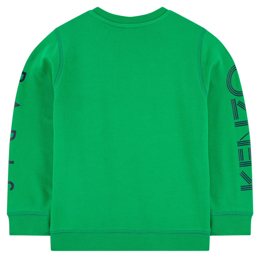 Unisex Green Logo Sleeves Sweatshirt