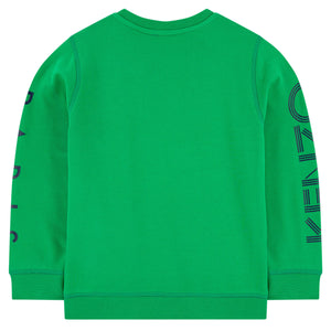 Unisex Green Logo Sleeves Sweatshirt