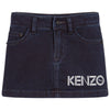 Kenzo Girls Blue Denim Logo Skirt Girls Skirts Kenzo Paris [Petit_New_York]