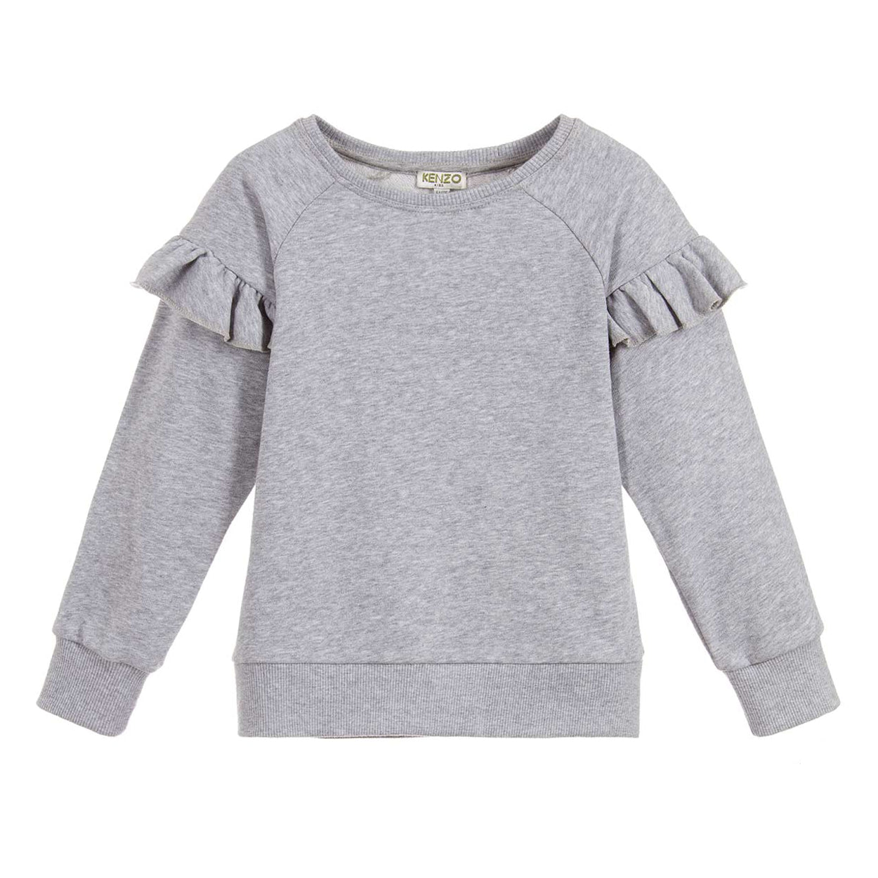 Kenzo Girls Grey Flared Back Logo Sweatshirt – Petit New York