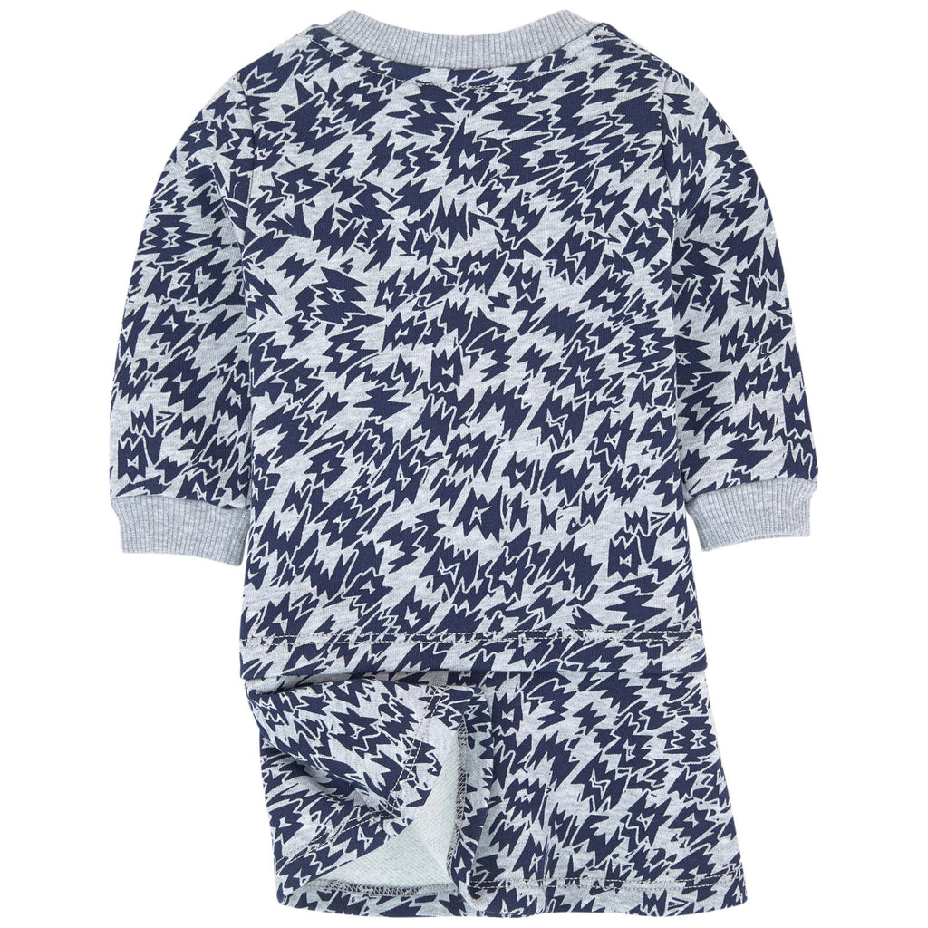 Baby Girls Grey Tiger Logo Sweatshirt-Dress