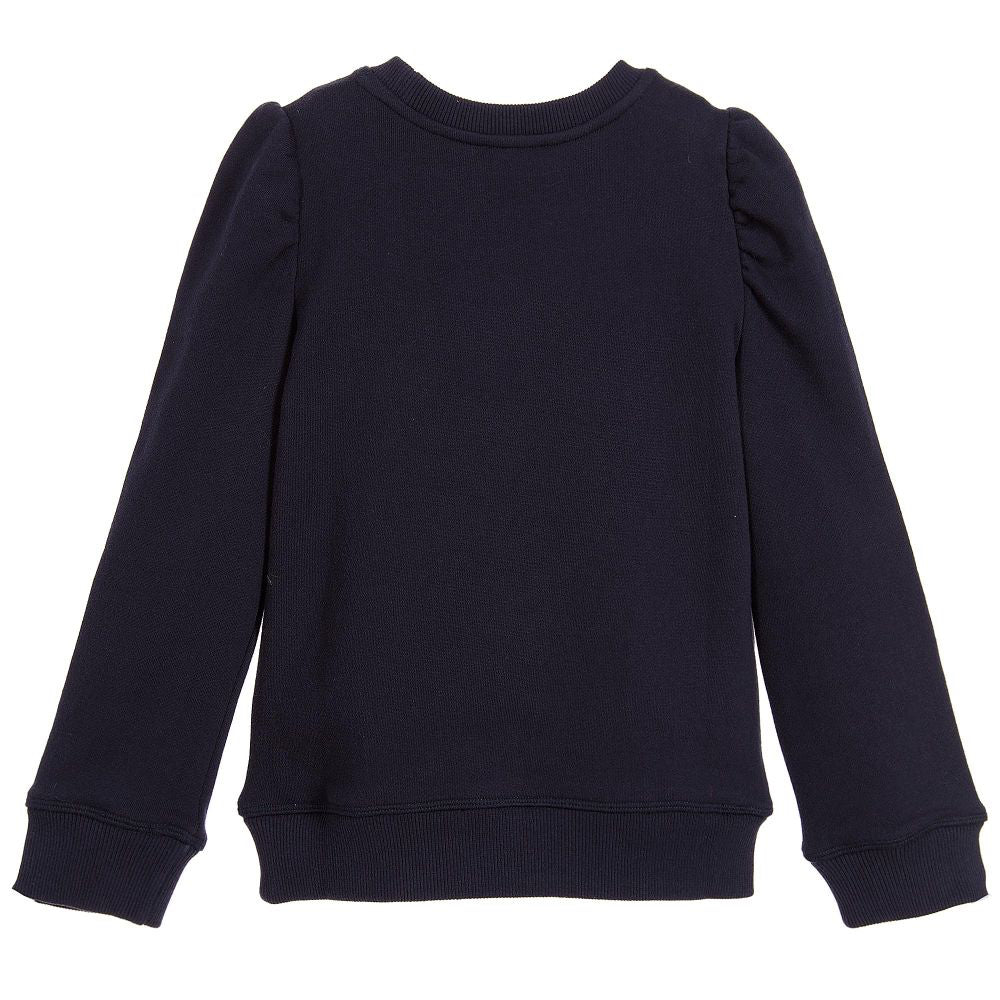 Kenzo Girls Navy Blue Graphic New York Paris Sweatshirt Girls Sweaters & Sweatshirts Kenzo Paris [Petit_New_York]