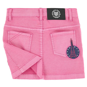 Kenzo Girls Pink Jeans Skirt with Patches Girls Skirts Kenzo Paris [Petit_New_York]
