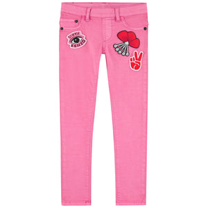 Kenzo Girls Pink Patched 'Jeggings' – Petit New York