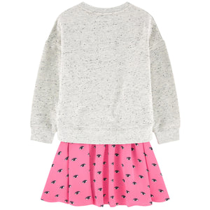 Kenzo Girls Pink and Grey 'Eye' Sweatshirt Dress Girls Dresses Kenzo Paris [Petit_New_York]