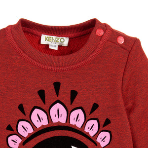 Kenzo Girls Red Classic 'Eye' Sweater Dress Girls Sweaters & Sweatshirts Kenzo Paris [Petit_New_York]