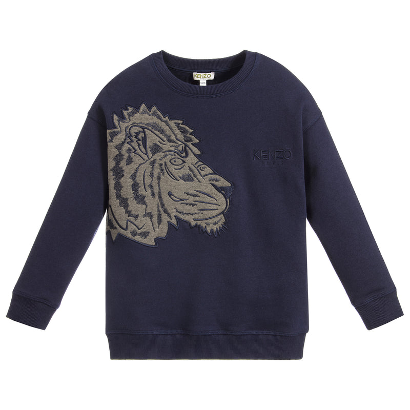 Navy Blue Tiger Sweatshirt (Unisex)