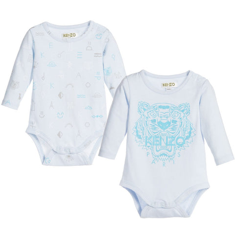Kenzo Baby Boys Blue Romper 2-Piece Gift Set – Petit New York