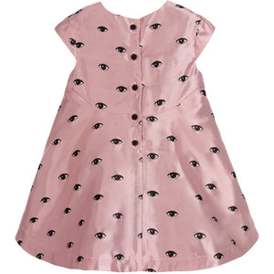 Kenzo Baby Girls Pink Satin 'Eye' Dress Baby Dresses Kenzo Paris [Petit_New_York]