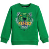 Kenzo Baby Green Tiger Logo Sweatshirt Baby Sweaters & Sweatshirts Kenzo Paris [Petit_New_York]