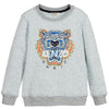 Kenzo Boys Light Blue Tiger Logo Sweatshirt Boys Sweaters & Sweatshirts Kenzo Paris [Petit_New_York]