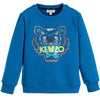 Kenzo Boys Marine Blue Tiger logo Sweatshirt Boys Sweaters & Sweatshirts Kenzo Paris [Petit_New_York]