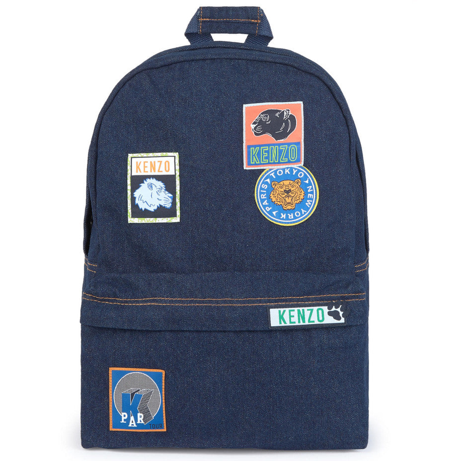 Kenzo Denim Backpack with Patches Accessories Kenzo Paris [Petit_New_York]