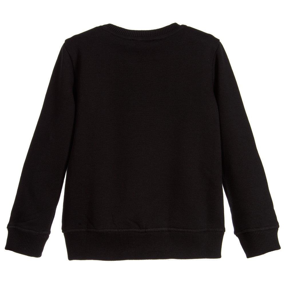 Kenzo Girls Black 'Respect & Smile' Tiger Shirt Girls Sweaters & Sweatshirts Kenzo Paris [Petit_New_York]