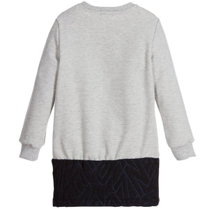 grey kenzo dress Kenzo Grey Flocked Triger Print Knit Mini Sweater Dress S Kenzo