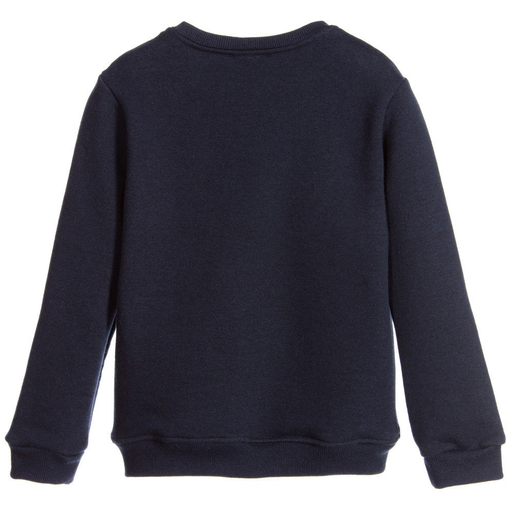 Kenzo Girls Navy Tiger Logo Sweatshirt (Mini-Me) Girls Sweaters & Sweatshirts Kenzo Paris [Petit_New_York]