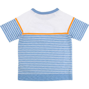 Little Marc Jacobs Boys Blue Striped T-Shirt Boys T-shirts Little Marc Jacobs [Petit_New_York]