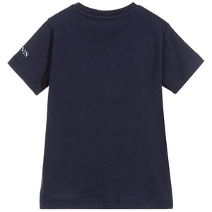 Boys Navy Blue Spider Logo T-shirt