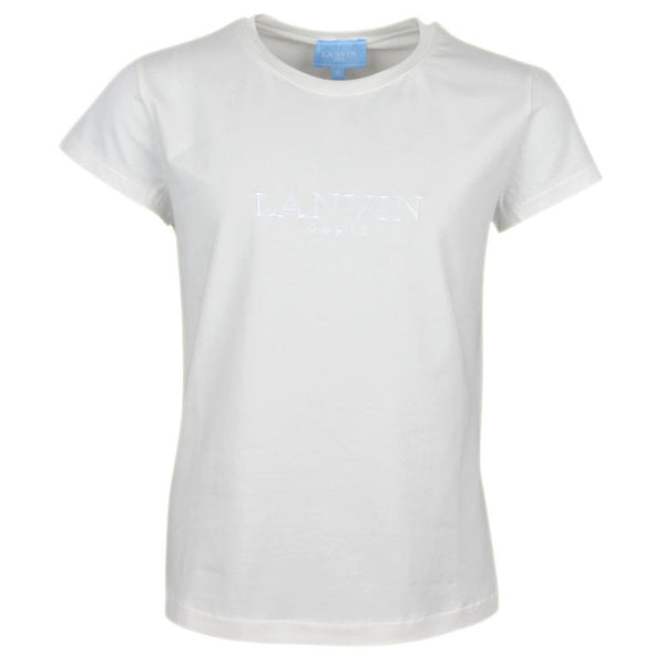 Lanvin Girls White Logo Printed T-Shirt – Petit New York