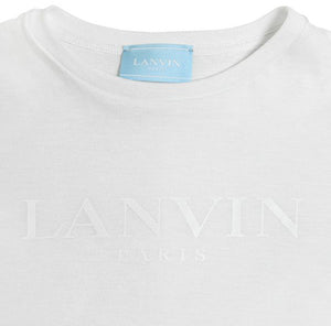 Lanvin Boys White Logo T-shirt Boys T-shirts Lanvin [Petit_New_York]
