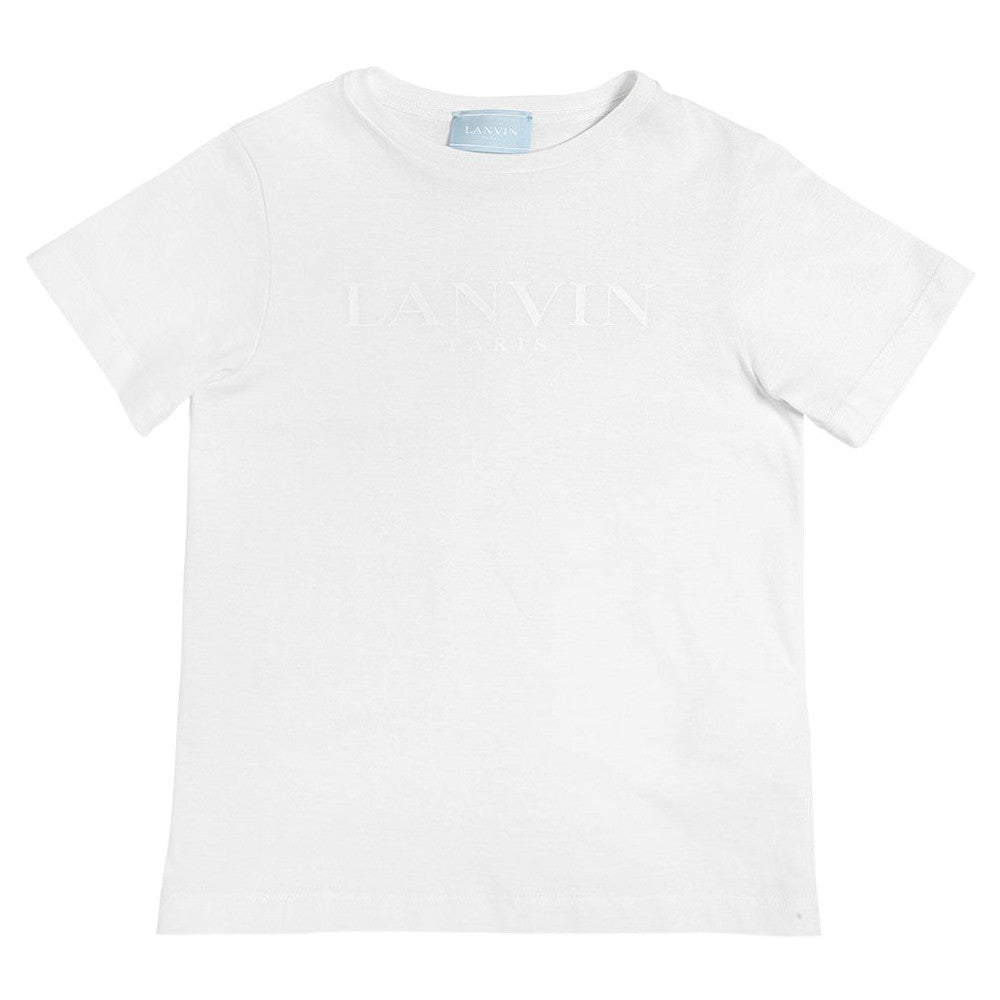 Lanvin Boys White Logo T-shirt Boys T-shirts Lanvin [Petit_New_York]