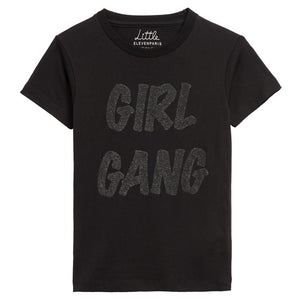 Little Eleven Paris Girls 'Girl Gang' T-shirt Girls Tops Little Eleven Paris [Petit_New_York]