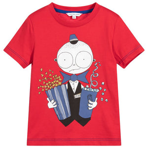 Little Marc Jacobs Boys Red Movie Usher T-shirt Boys T-shirts Little Marc Jacobs [Petit_New_York]