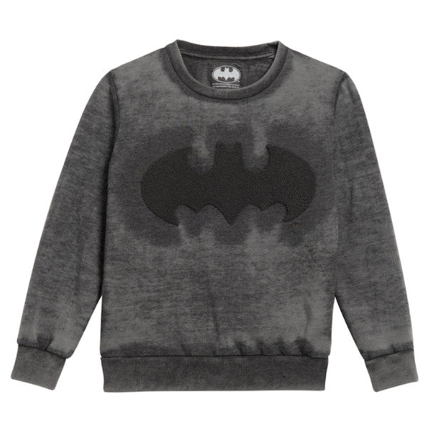 Little Eleven Paris Boys Charcoal Batman Sweatshirt Boys Sweaters & Sweatshirts Little Eleven Paris [Petit_New_York]
