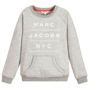 Marc Jacobs Boys Grey Logo Sweatshirt (Unisex) Boys Sweaters & Sweatshirts Little Marc Jacobs [Petit_New_York]