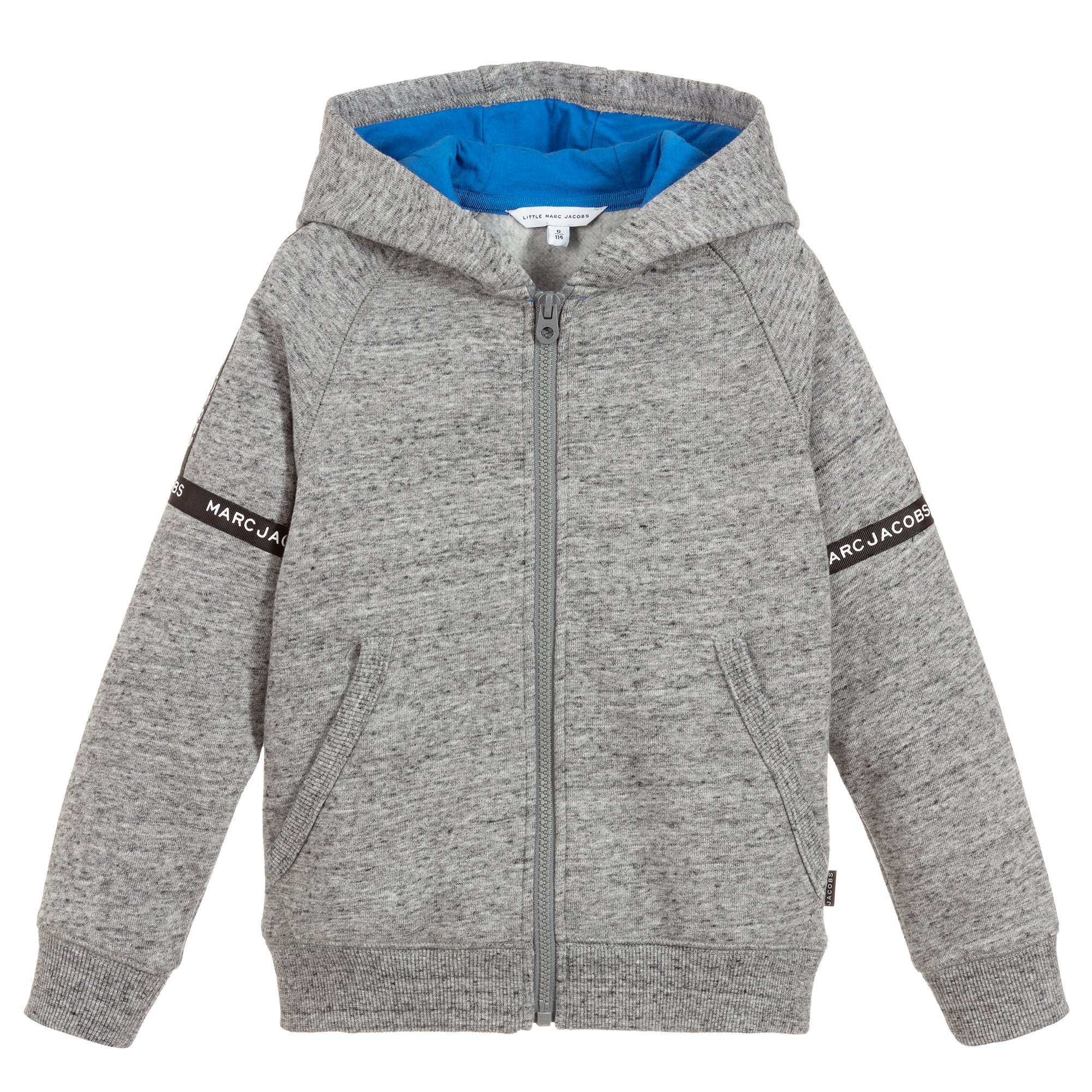 LITTLE MARC JACOBS グレー ホワイト ジャケット Marc-Jacobs-Boys-Grey-Zip-Up-