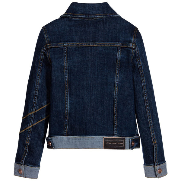 Little Marc Jacobs Girls Blue Denim Jacket with Patches (Mini-Me ...