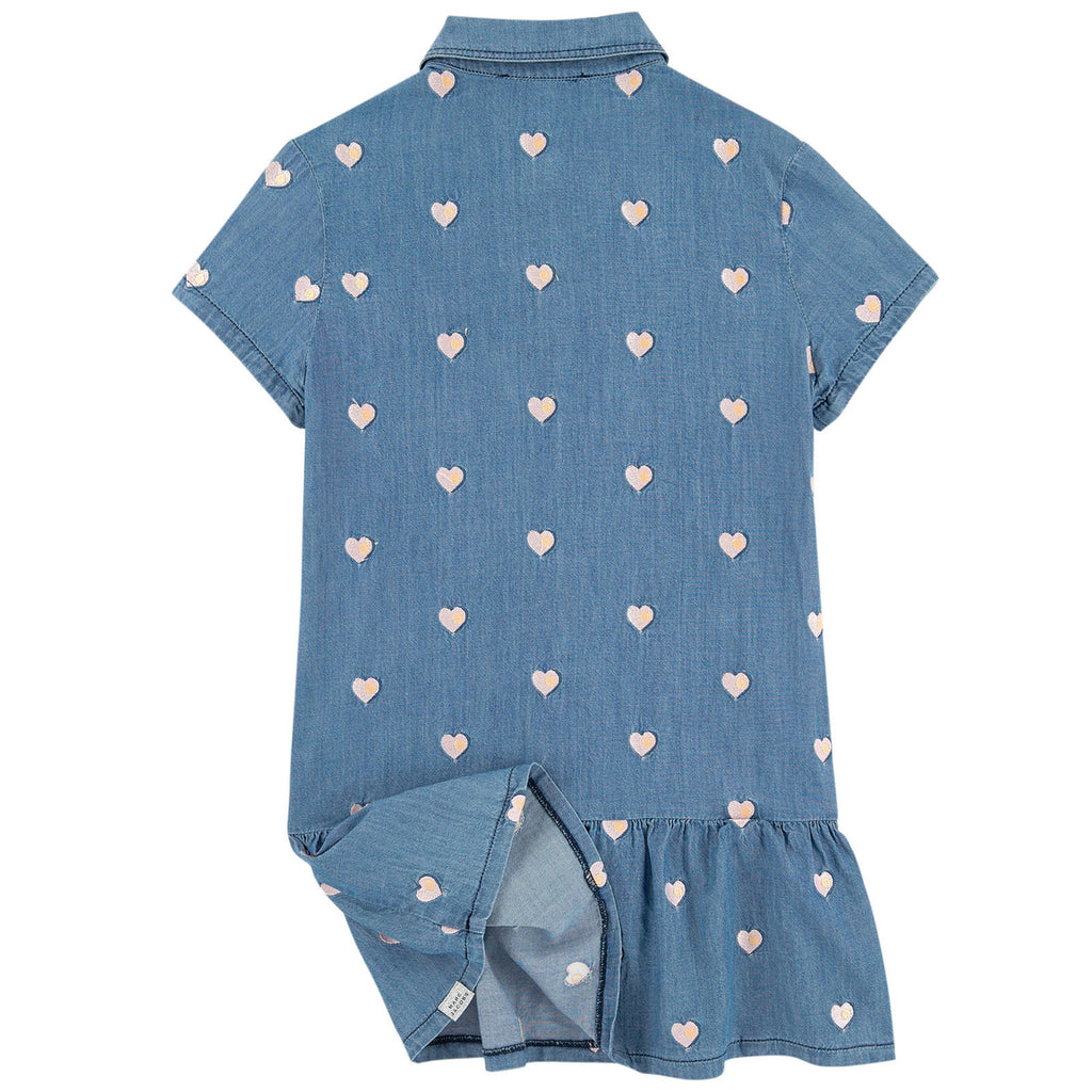 Marc Jacobs Girls Blue Denim with Hearts Dress (Mini-Me)