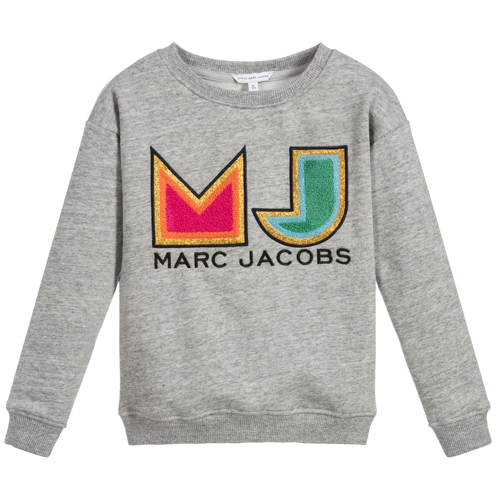 Marc Jacobs Girls Grey 'MJ' Logo Sweatshirt
