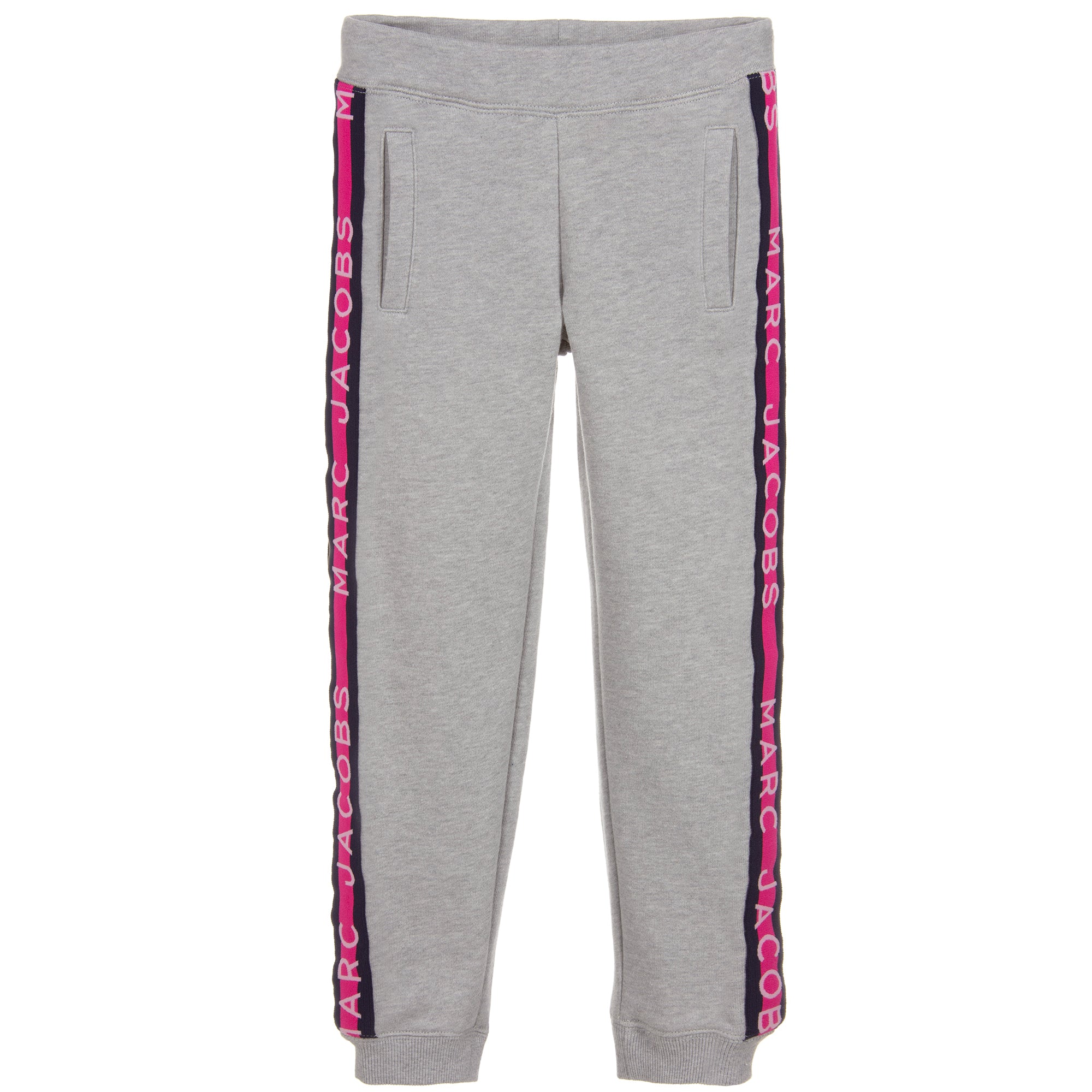 Marc Jacobs Girls Grey with Pink Logo Sweatpants – Petit New York