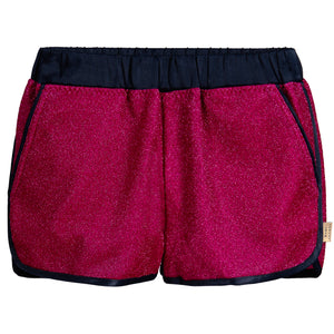 Girls Pink Glitter Shorts