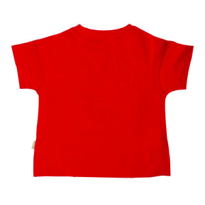 Girls Red with Gold Logo T-shirt