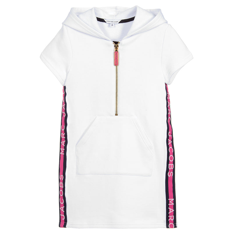 Marc Jacobs Girls White with Pink Logo Sweatshirt - Dress Petit New York Marc Jacobs Girls White with Pink Logo Sweatshirt - Dress Petit New York