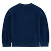 Girls Navy Blue Sequins Embroidery Sweatshirt