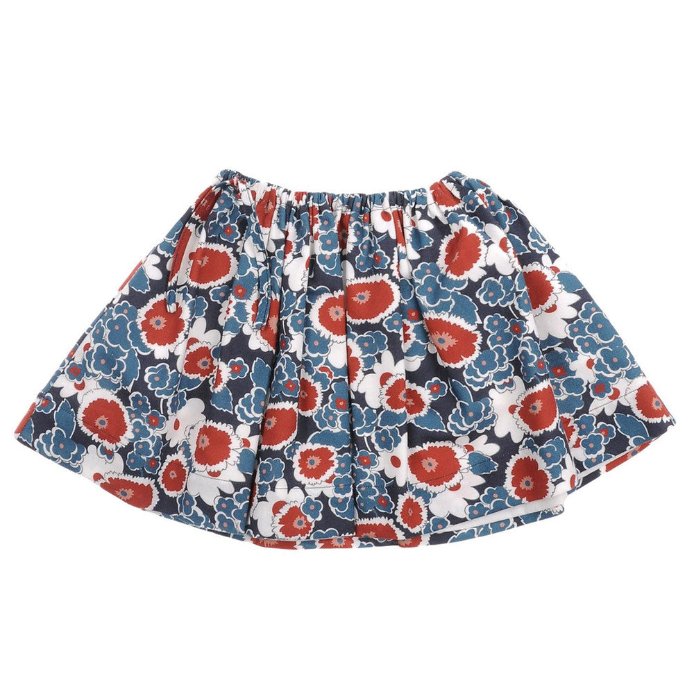 Marni Girls Blue and Red Floral Skirt Girls Skirts Marni [Petit_New_York]