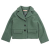Marni Girls Green Blazer-Look Wool Coat