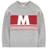 Marni Girls Grey and Red Logo Sweatshirt