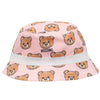 Baby Girls Pink Teddybear Logo Hat