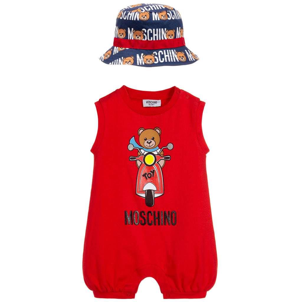 Romper MOSCHINO BABY Kids color Red