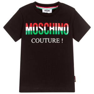Moschino Boys Black Logo Couture T-shirt (Mini-Me) – Petit New York