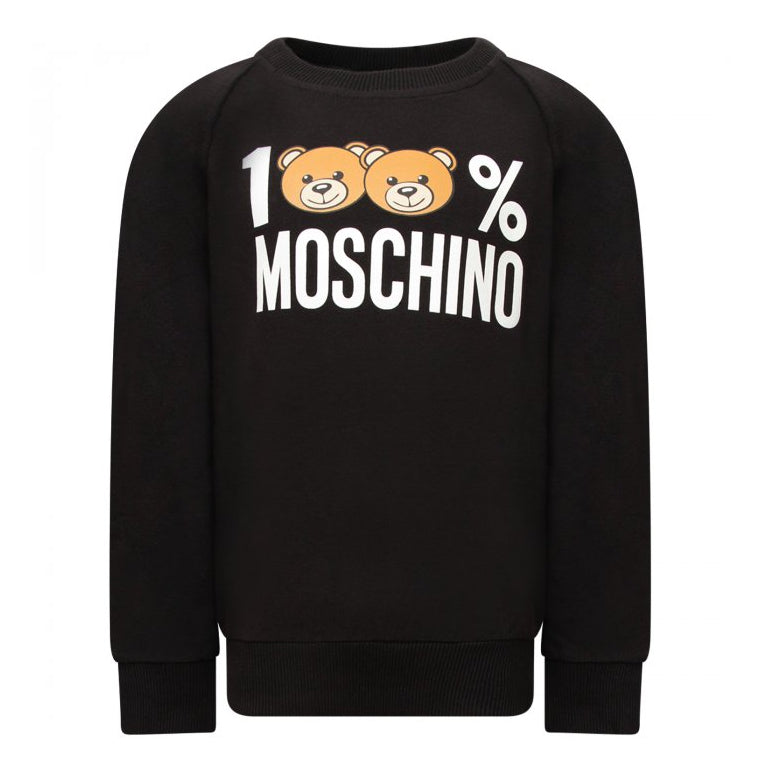 Moschino Black Teddybear Logo Sweatshirt (Unisex)