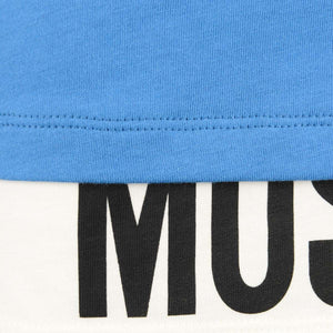 Moschino Boys Blue Layered Logo Top