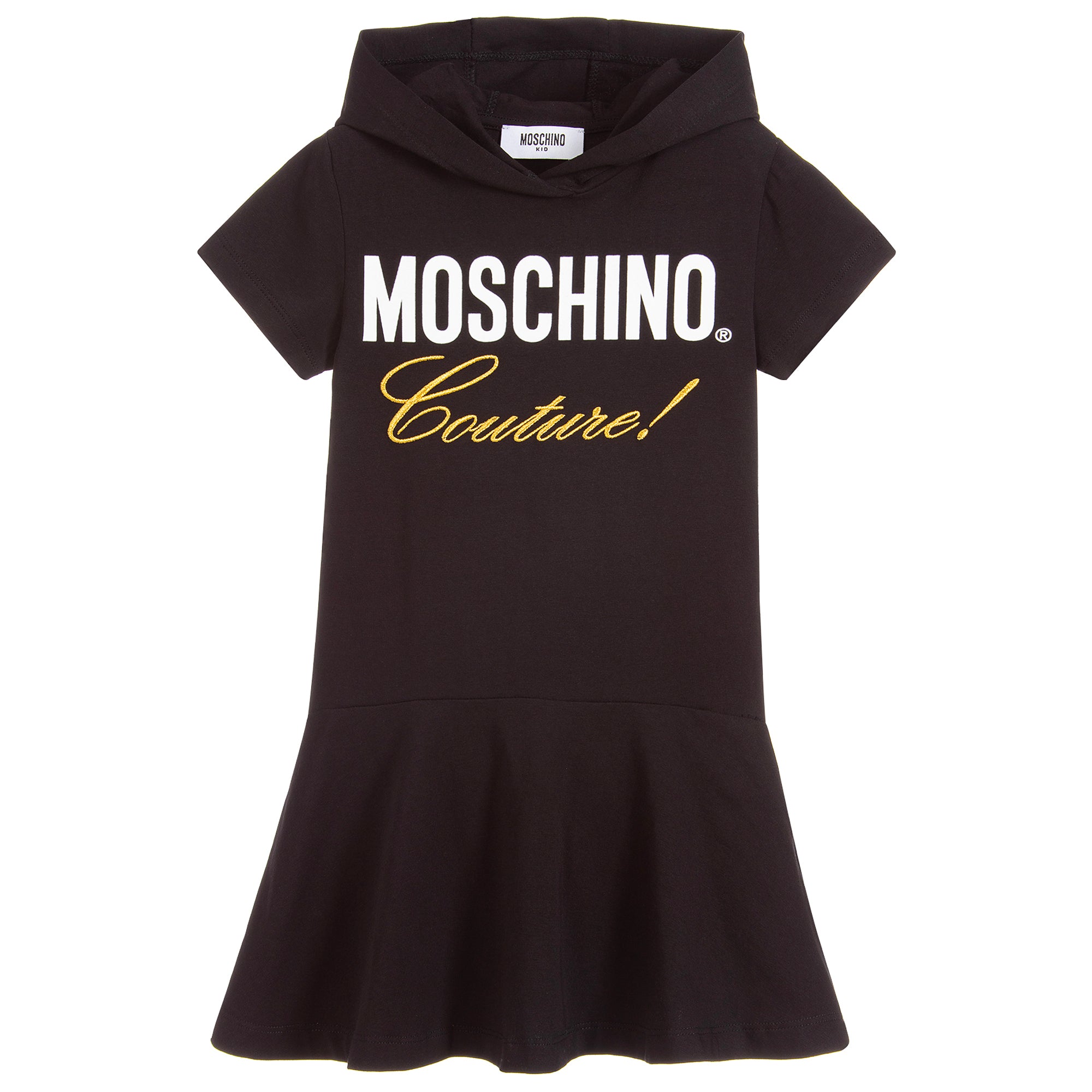 Moschino Girls Black Logo Hooded Dress (Mini-Me) – Petit New York