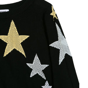 Moschino Girls Black Fancy Stars Sweater