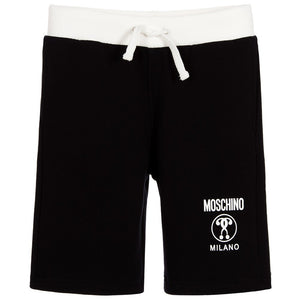Moschino Boys Black Logo Sweatshorts