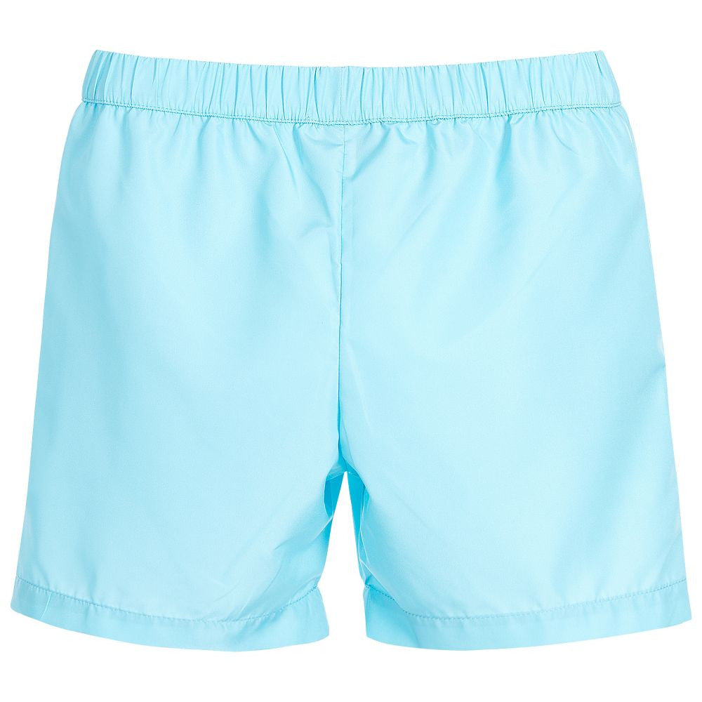 Moschino Boys Sky Blue Logo Swim Shorts